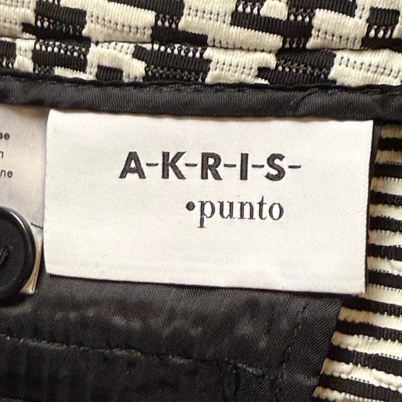 Akris Punto Black & White Soundboard Pattern Jacket and Frankie Pants Suit Sz  4 - Picture 9 of 16